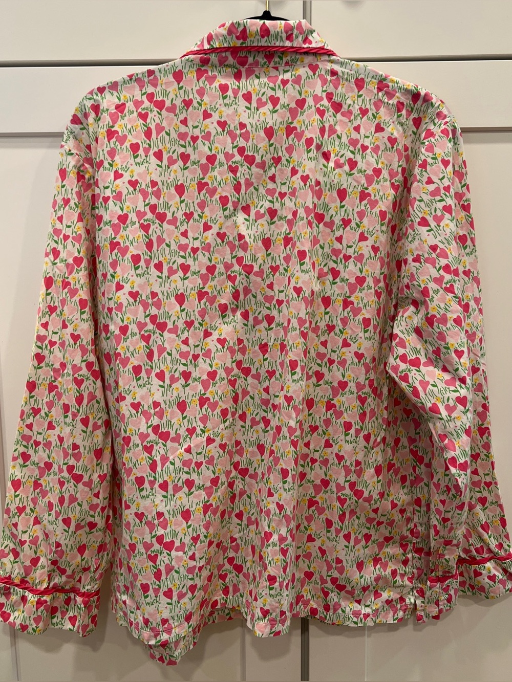 LILLY PULITZER “LOVE YOU TOO MUCH” PAJAMA SET, SIZE L. - Picture 2 of 16